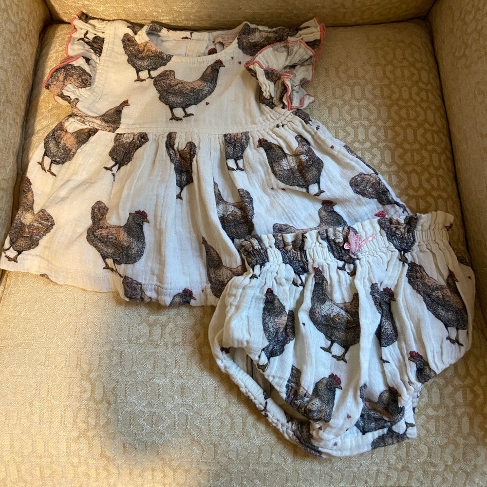 Pink Chicken New York - Chicken Bloomer Set 12/18M